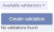 Create validation